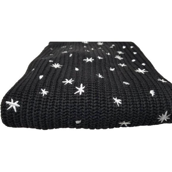 Style & Co Black White Embroidery Star Petite Whimsy Pullover Sweater (M) NWT - Picture 4 of 8